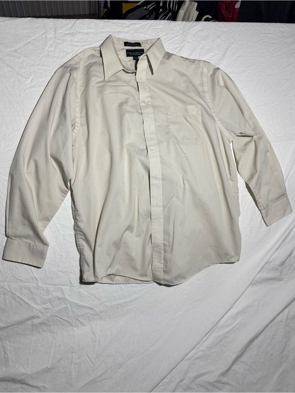 CROFT & BARROW Wrinkle Free Dress Shirt Men's Tan Casual Preppy